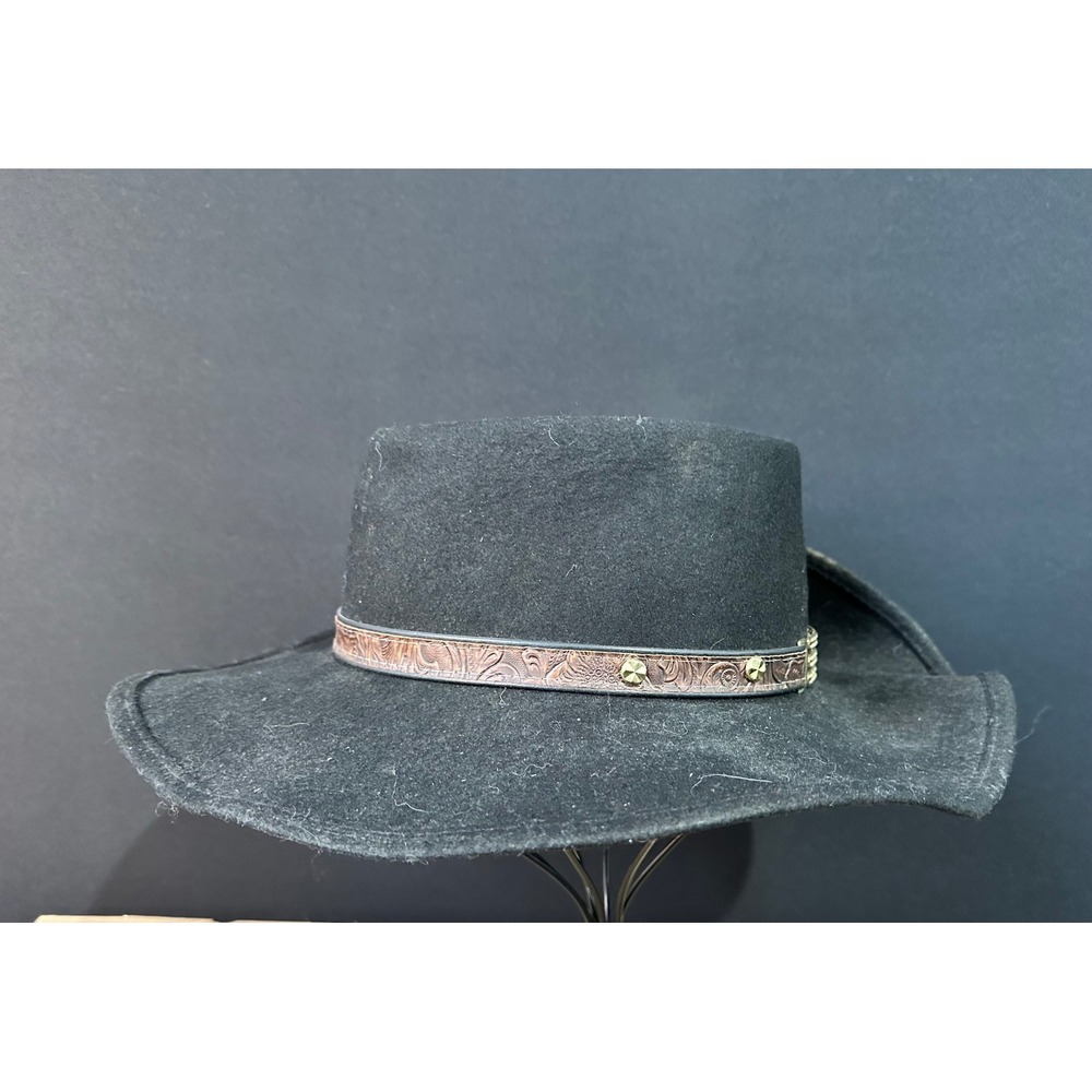 Golden Gate Little Joe Western Cowboy Hat Wool Retro Mens Large Black Excellent